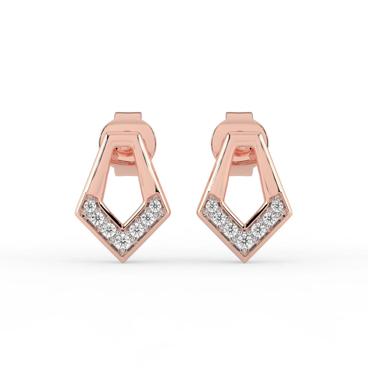 Celeste Golden Edge V-Spark Studs