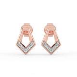Celeste Golden Edge V-Spark Studs