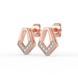 Celeste Golden Edge V-Spark Studs