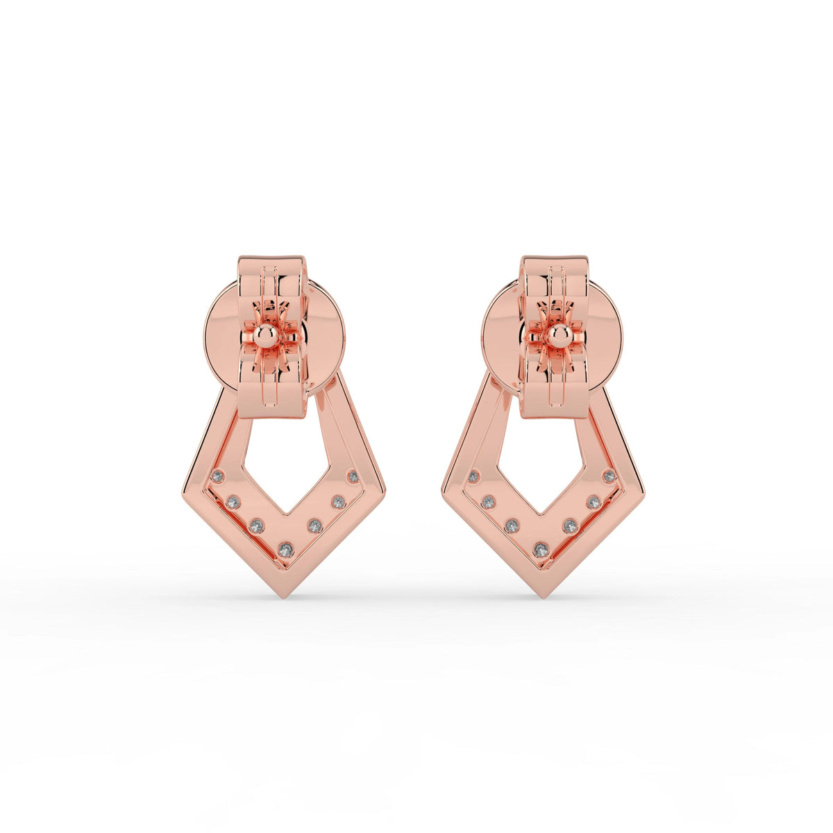 Celeste Golden Edge V-Spark Studs
