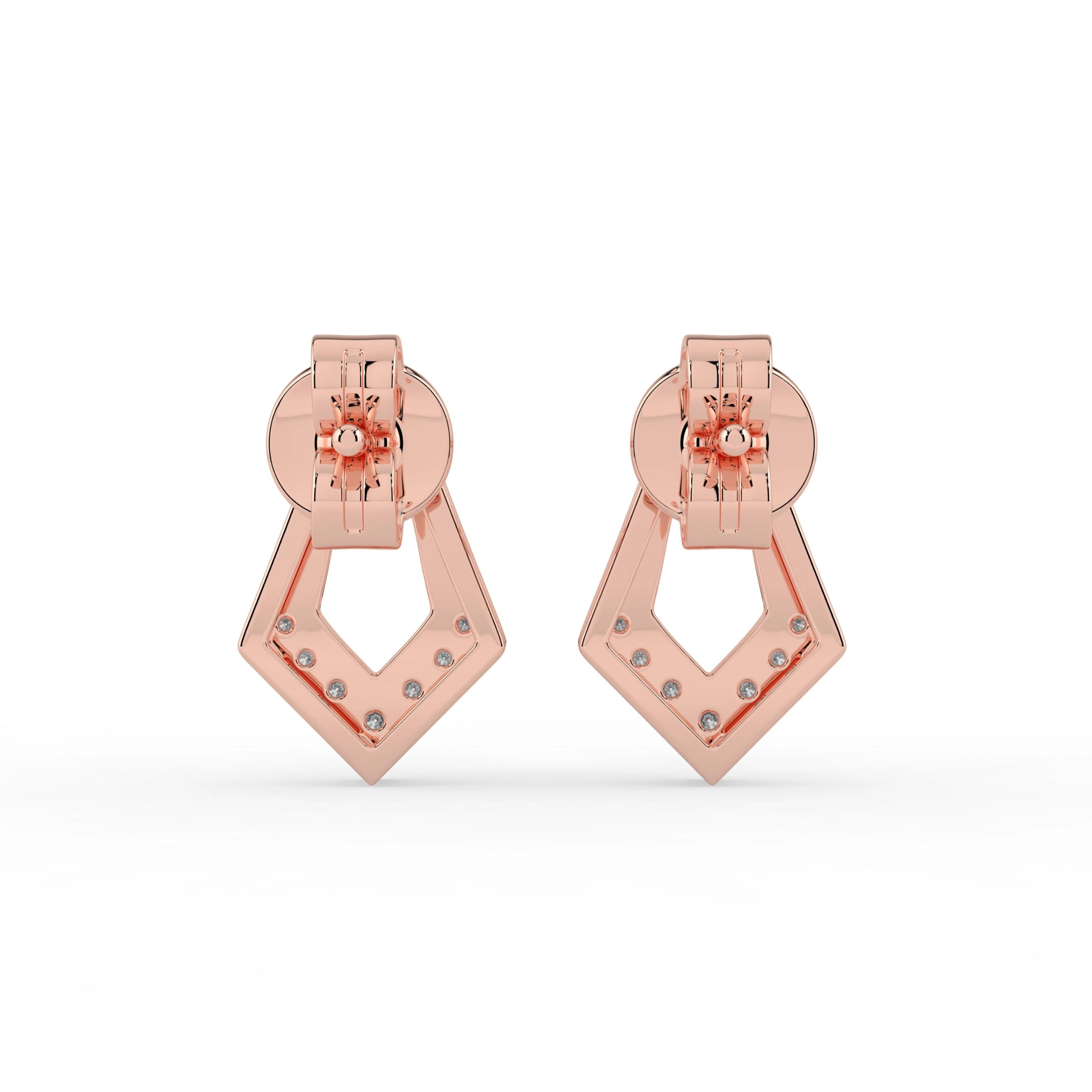 Celeste Golden Edge V-Spark Studs