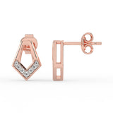 Celeste Golden Edge V-Spark Studs