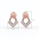 Celeste Golden Edge V-Spark Studs
