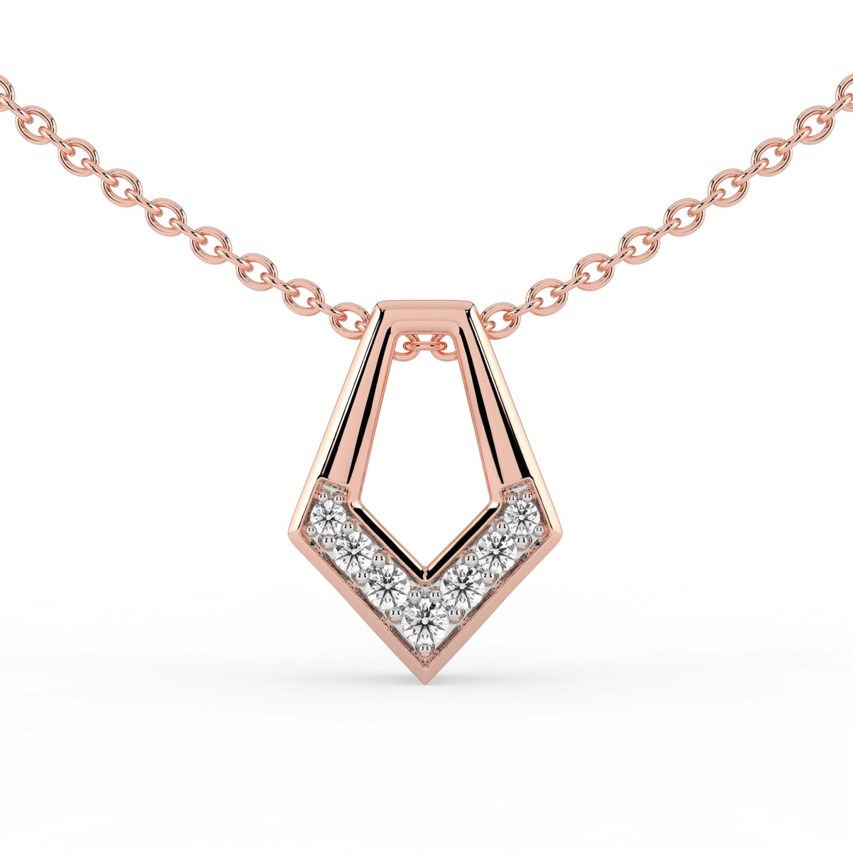 Celeste Apex Chevron Slider Pendant