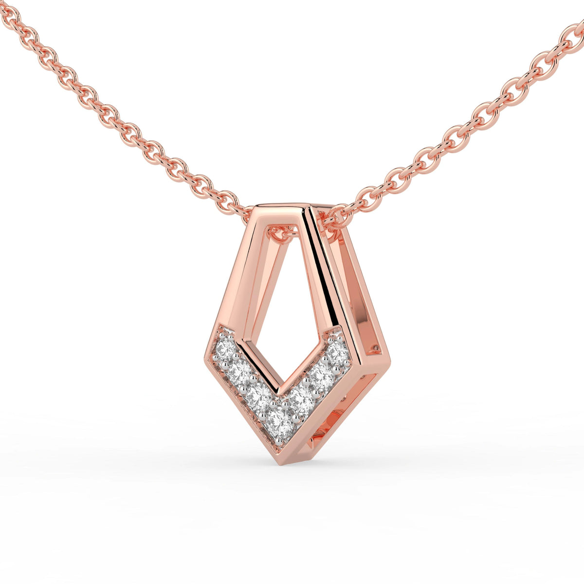 Celeste Apex Chevron Slider Pendant