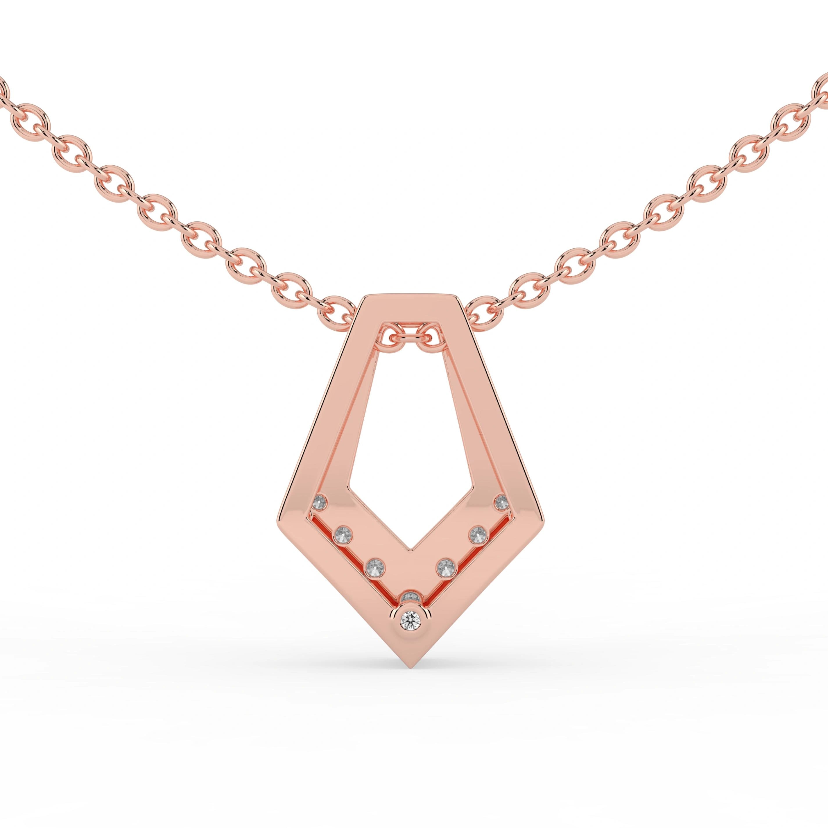 Celeste Apex Chevron Slider Pendant