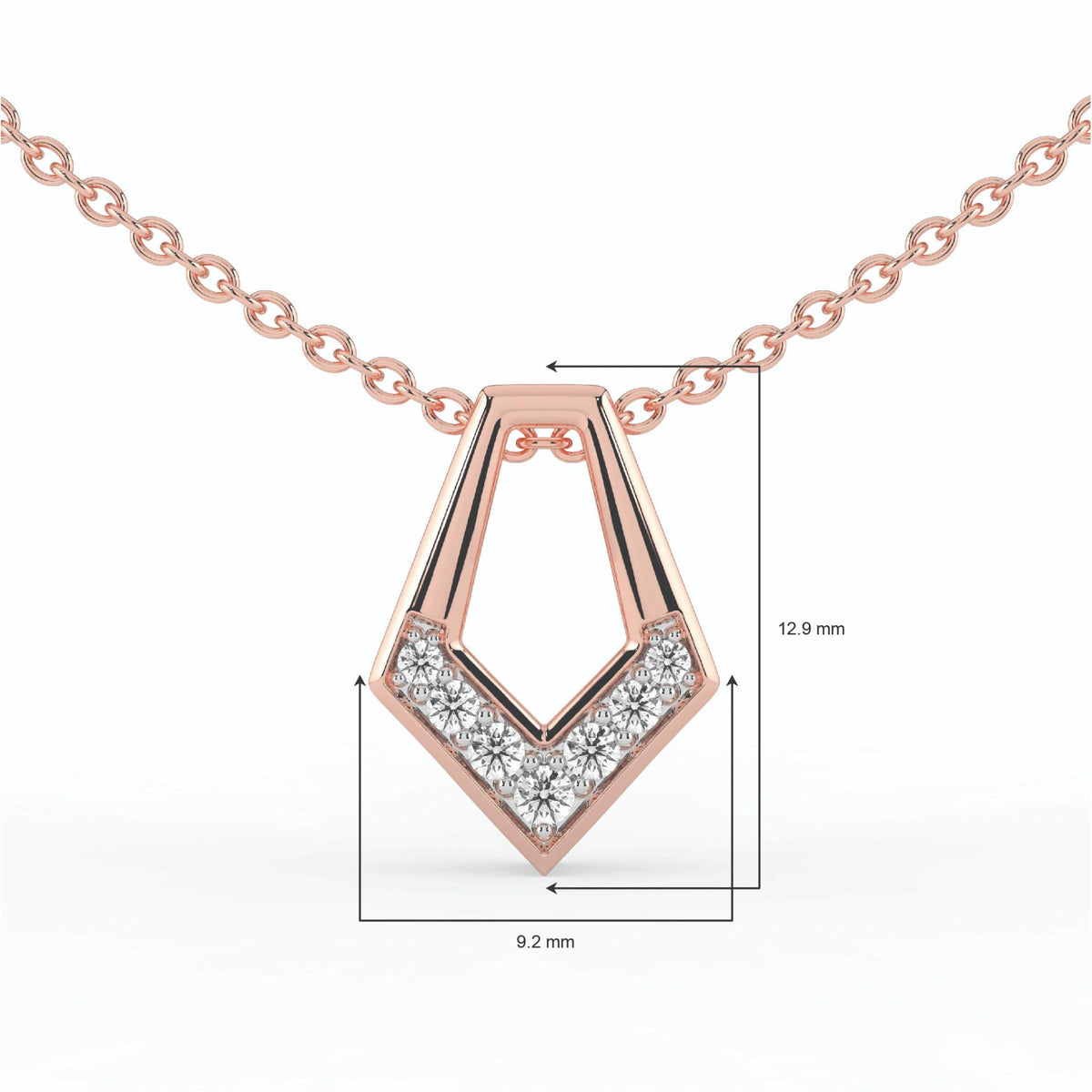 Celeste Apex Chevron Slider Pendant