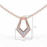 Celeste Apex Chevron Slider Pendant