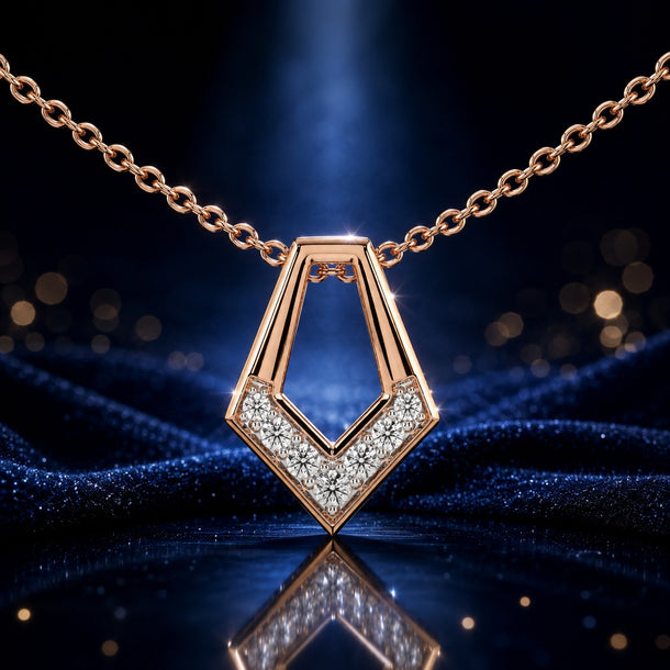 Celeste Apex Chevron Slider Pendant
