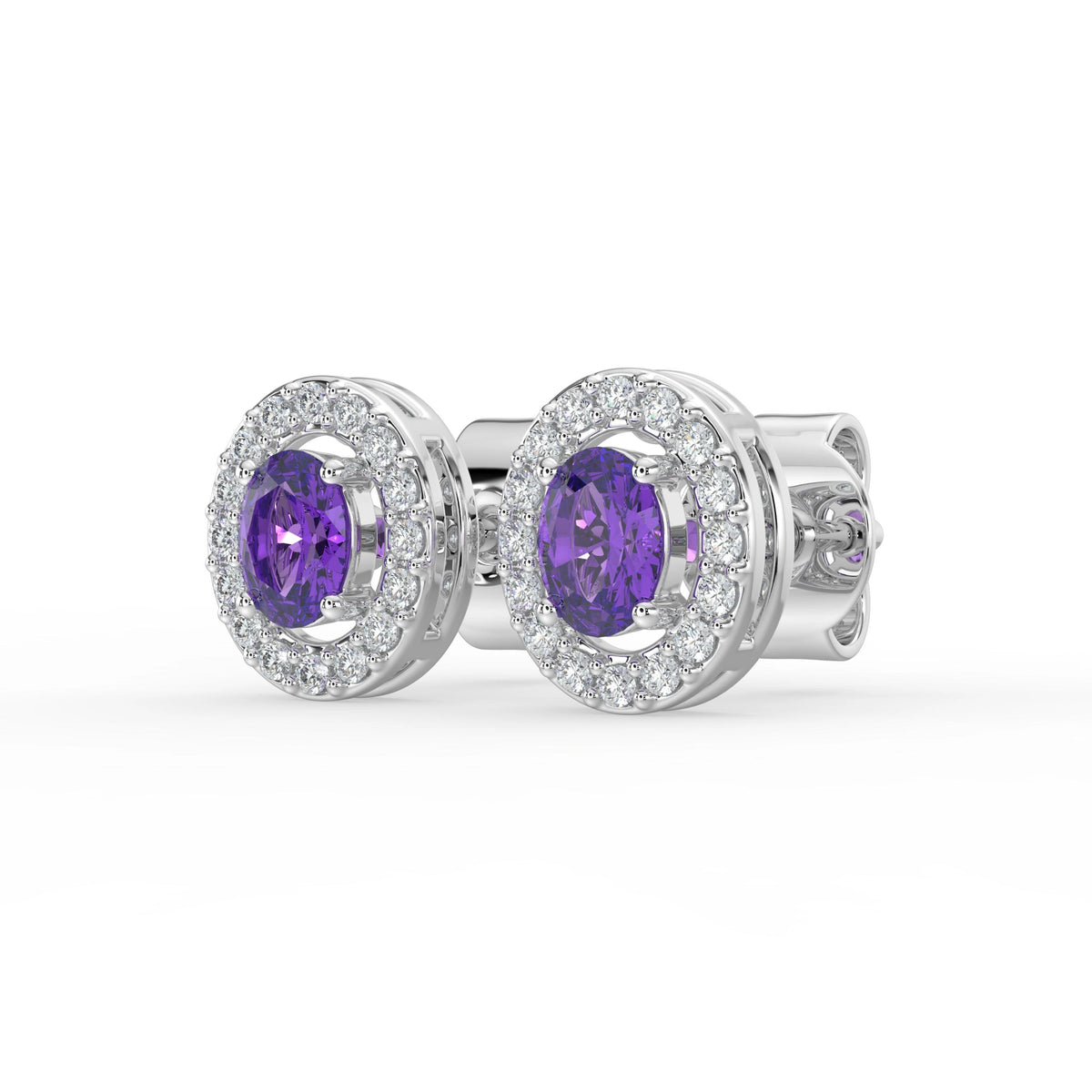 Gem Pop Emerald Halo Glow Studs
