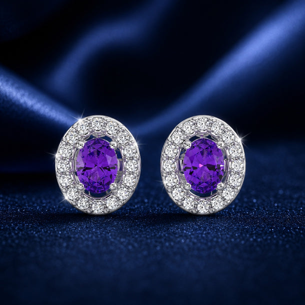 Gem Pop Emerald Halo Glow Studs