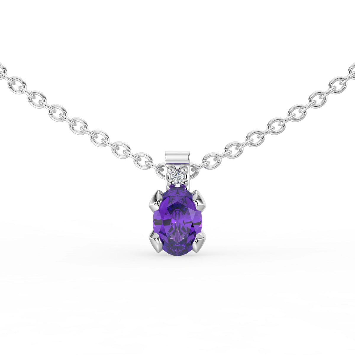 Gem Pop Crimson Solitaire Drop Pendant