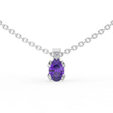 Gem Pop Crimson Solitaire Drop Pendant