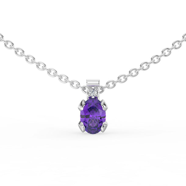 Gem Pop Crimson Solitaire Drop Pendant