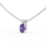 Gem Pop Crimson Solitaire Drop Pendant