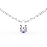 Gem Pop Crimson Solitaire Drop Pendant