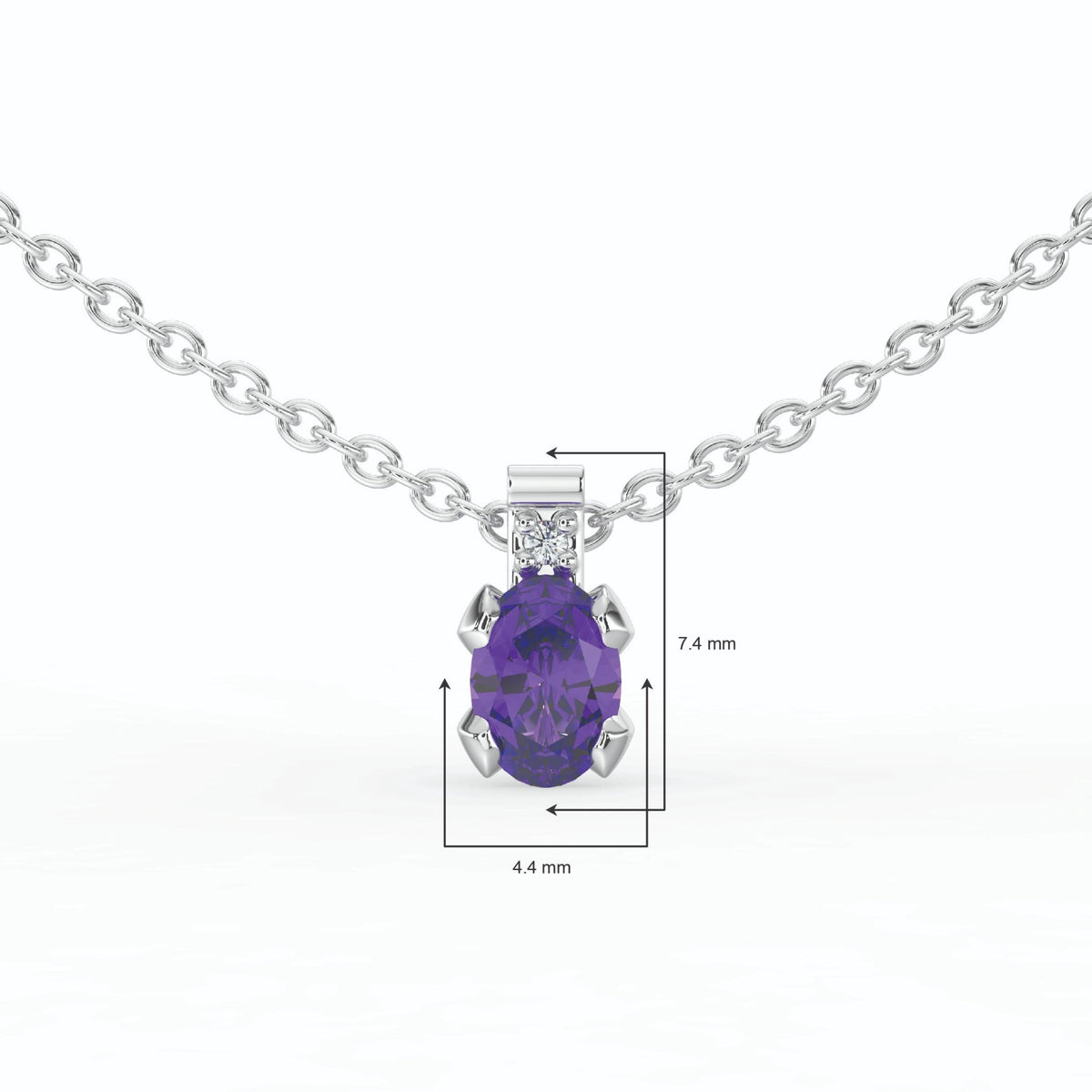 Gem Pop Crimson Solitaire Drop Pendant