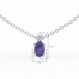 Gem Pop Crimson Solitaire Drop Pendant