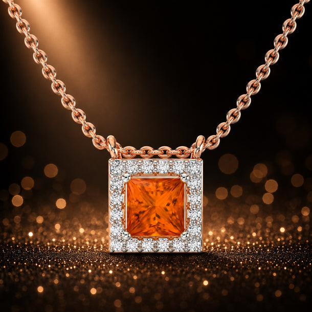 Gem Pop Azure Majesty Halo Pendant