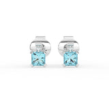 Gem Pop Midnight Blue Square Spark Stud Earrings