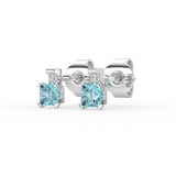 Gem Pop Midnight Blue Square Spark Stud Earrings