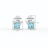 Gem Pop Midnight Blue Square Spark Stud Earrings