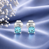 Gem Pop Midnight Blue Square Spark Stud Earrings
