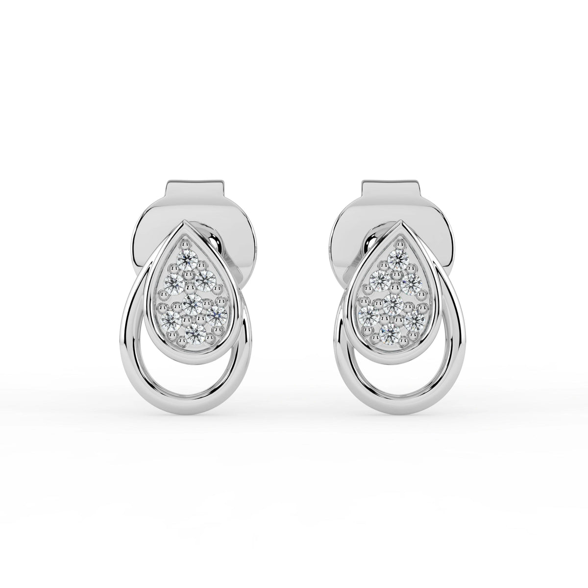 Celeste Dewdrop Spark Teardrop Stud Earrings