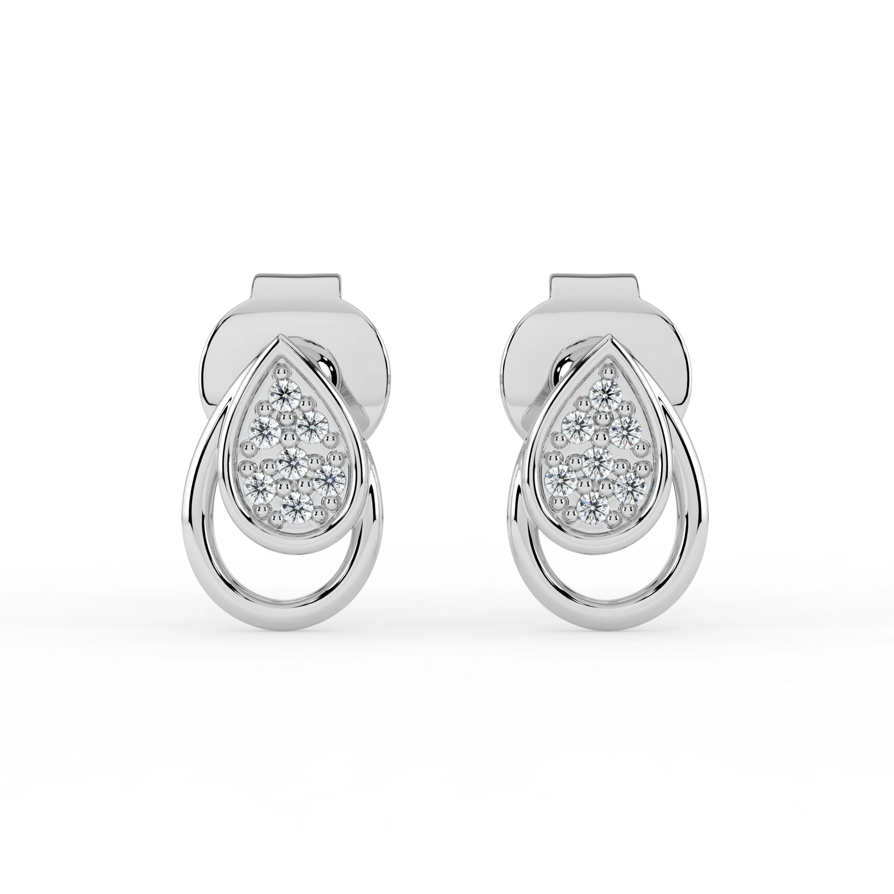Celeste Dewdrop Spark Teardrop Stud Earrings