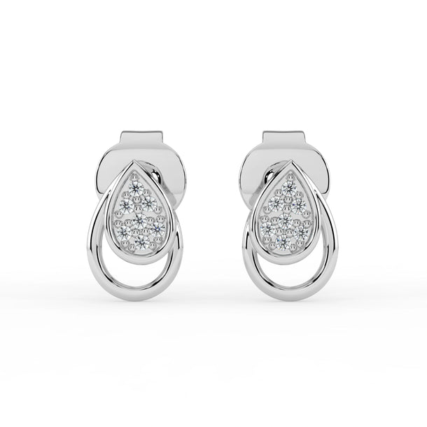 Celeste Dewdrop Spark Teardrop Stud Earrings