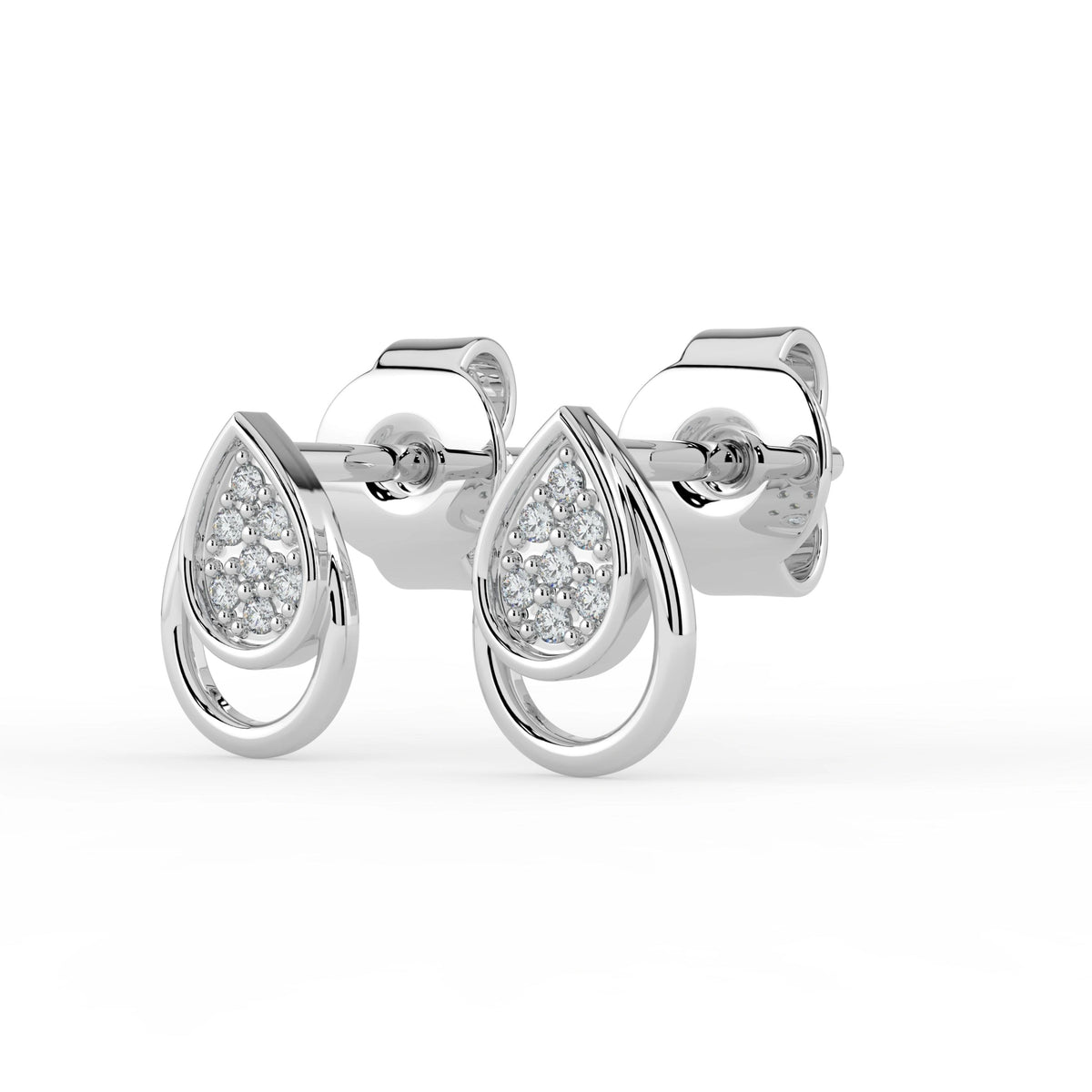 Celeste Dewdrop Spark Teardrop Stud Earrings