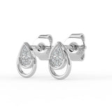 Celeste Dewdrop Spark Teardrop Stud Earrings
