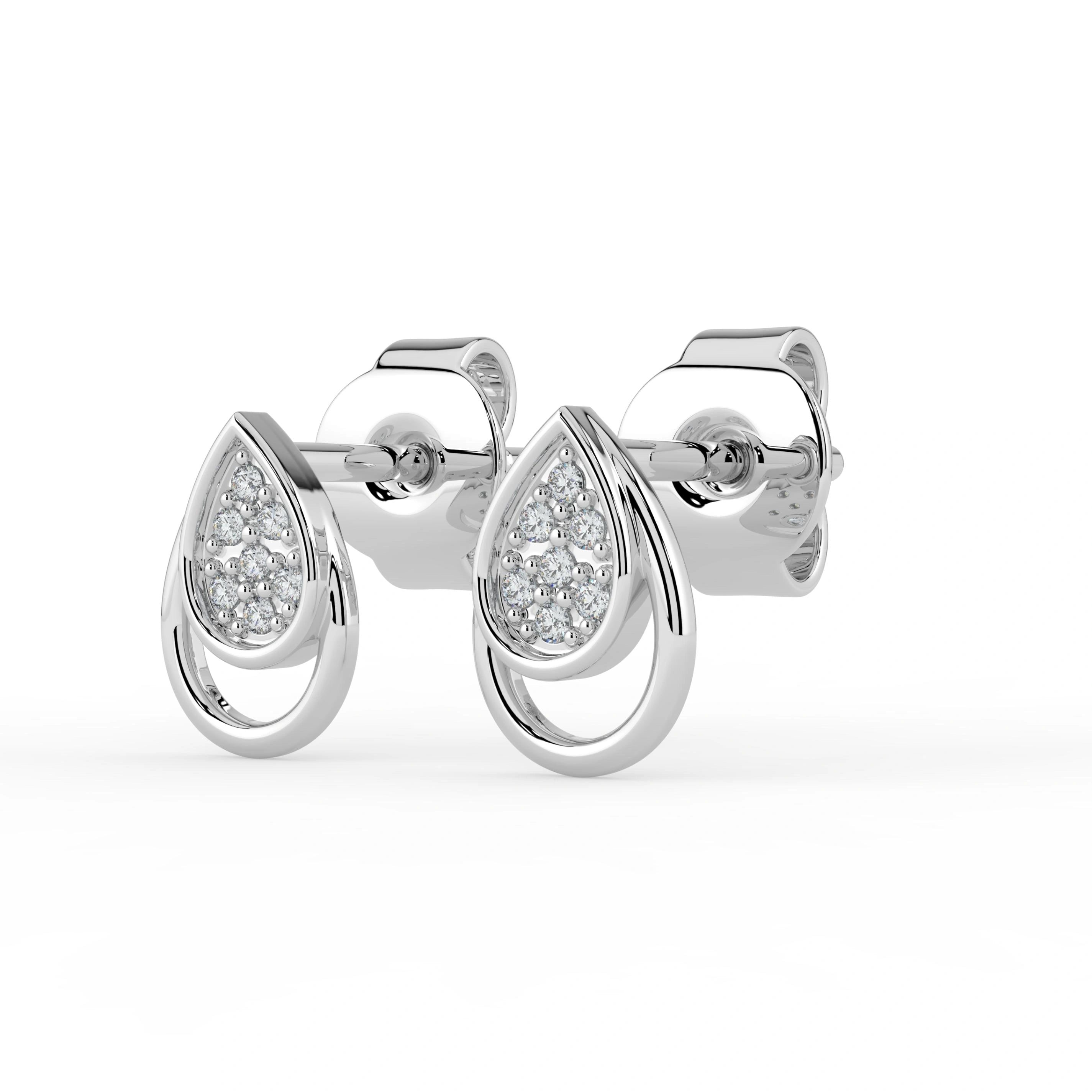Celeste Dewdrop Spark Teardrop Stud Earrings