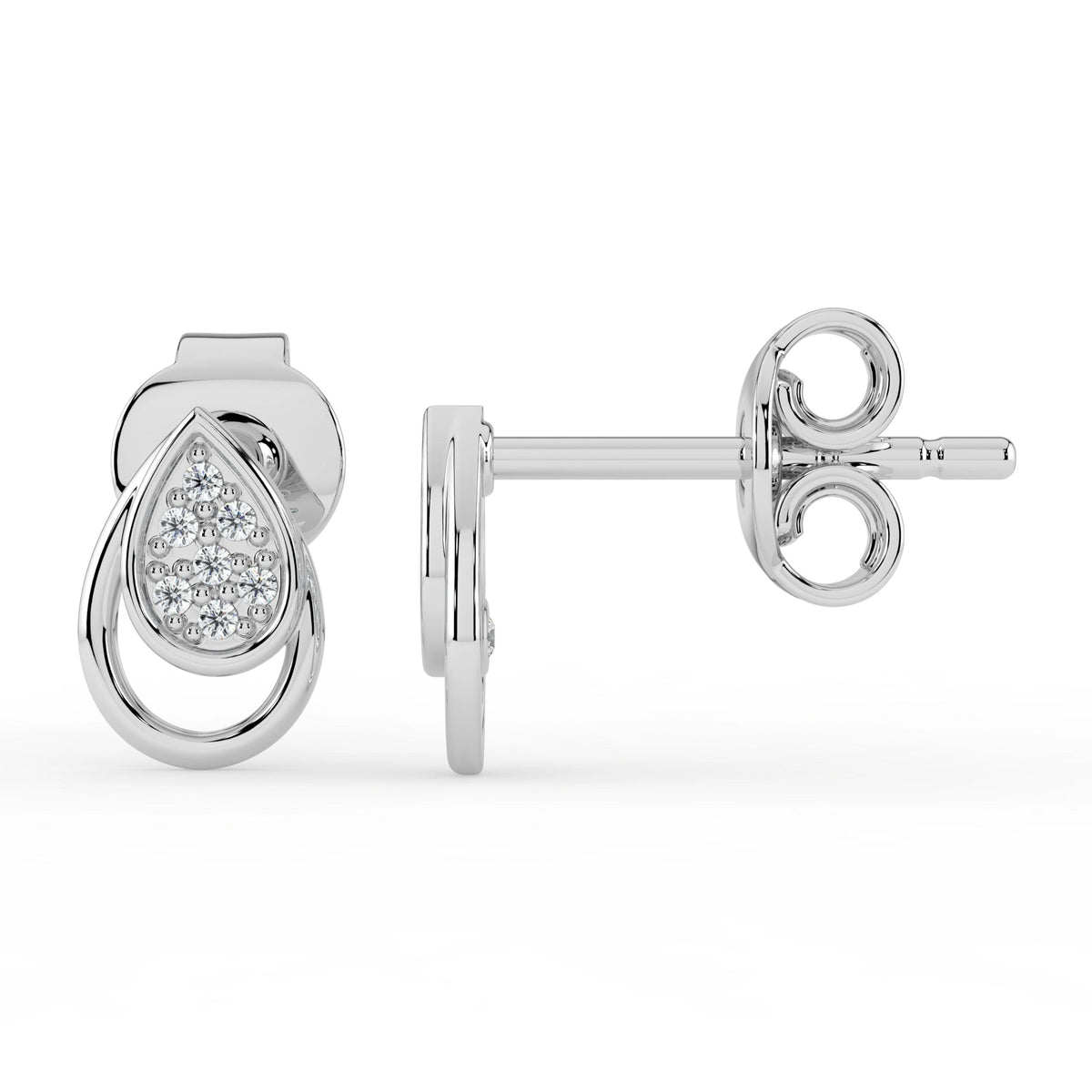 Celeste Dewdrop Spark Teardrop Stud Earrings
