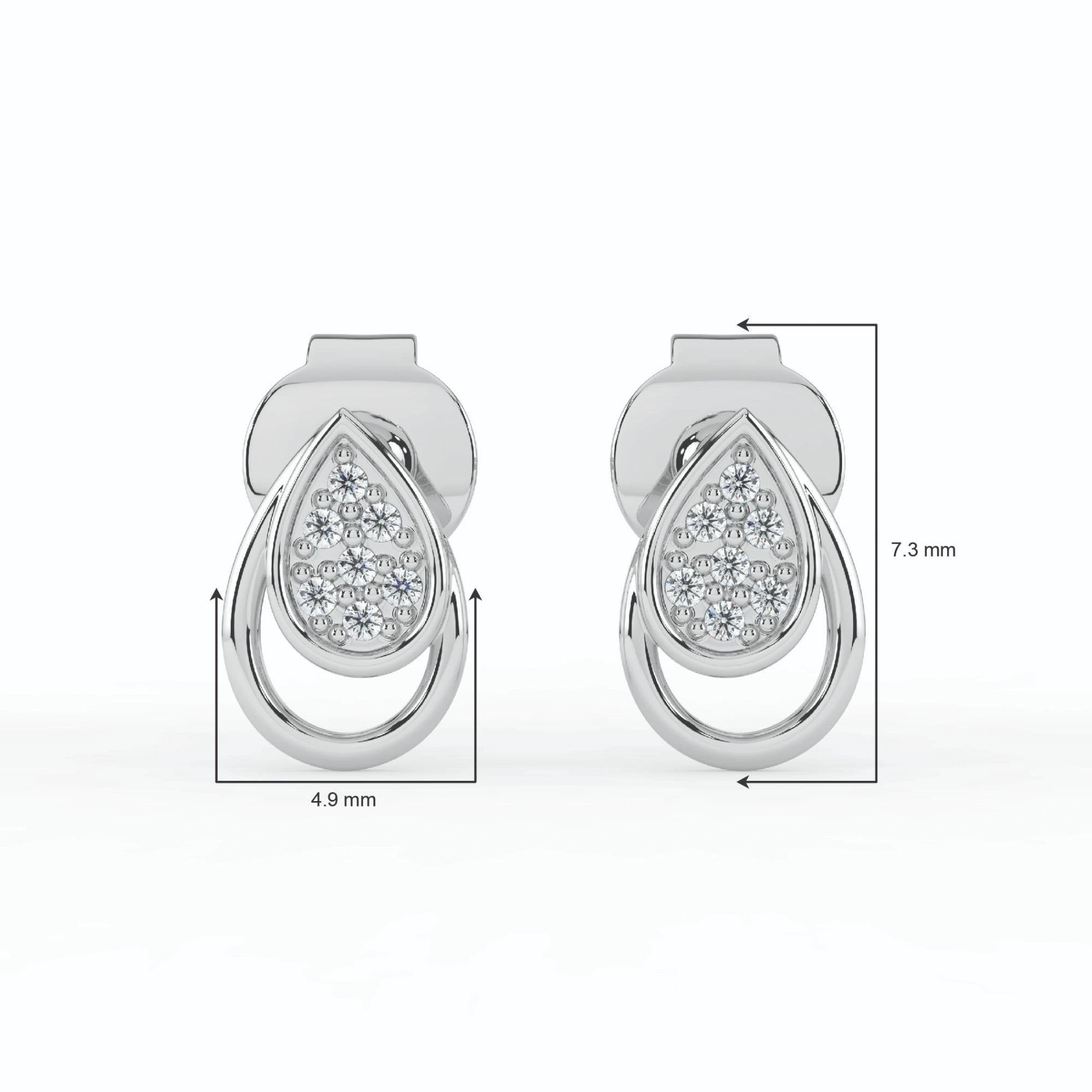 Celeste Dewdrop Spark Teardrop Stud Earrings