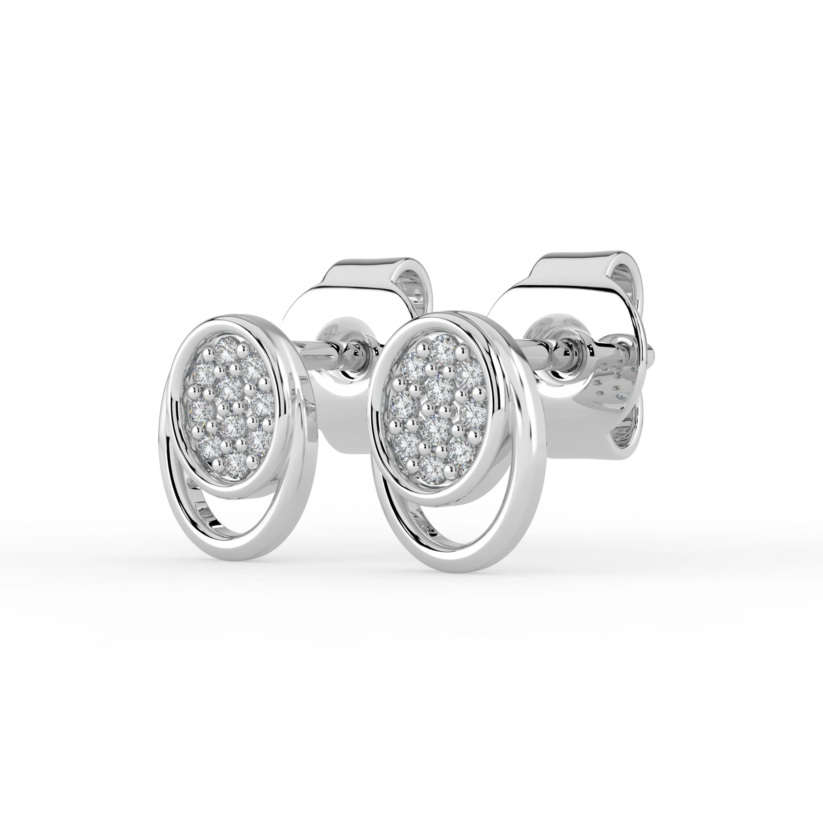 Celeste Radiant Halo Oval Spark Stud Earrings
