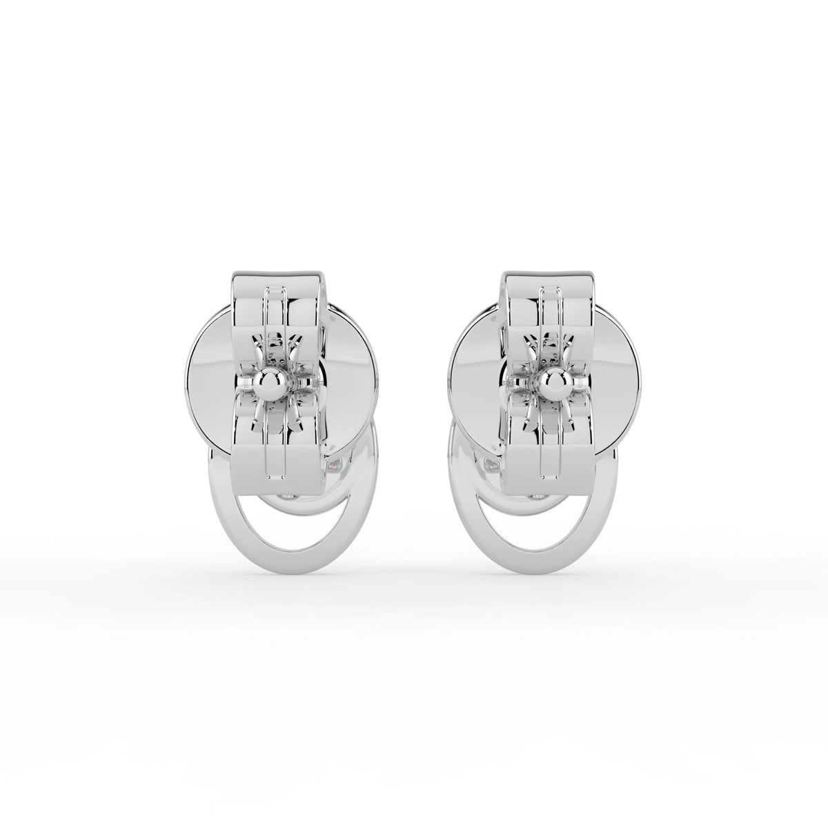 Celeste Radiant Halo Oval Spark Stud Earrings