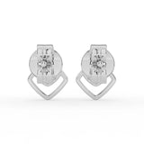 Celeste Golden Gleam Square Frame Spark Stud Earrings