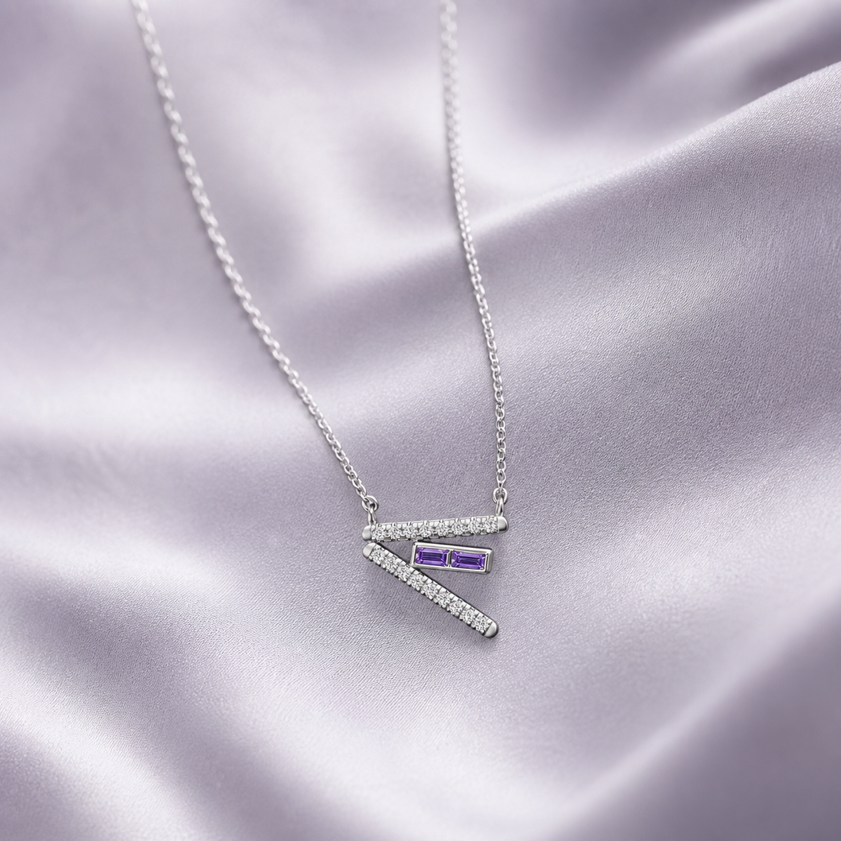 Gem Pop Violet Sleek Linear Glow Pendant