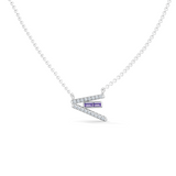 Gem Pop Violet Sleek Linear Glow Pendant