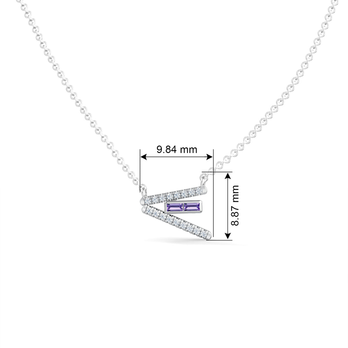 Gem Pop Violet Sleek Linear Glow Pendant