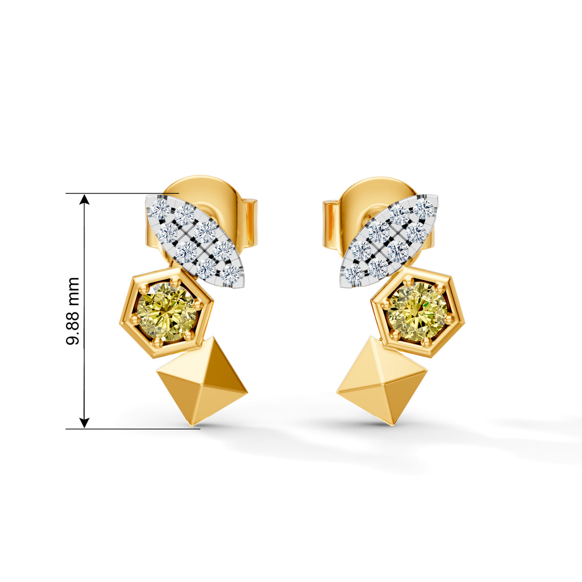 Gem Pop Golden Radiance Architectural Studs