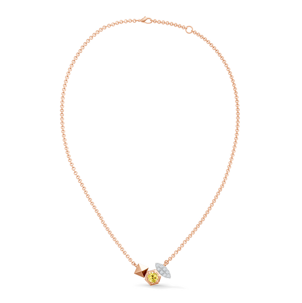 Gem Pop Golden Hexa Luminous Geometric Halo Pendant