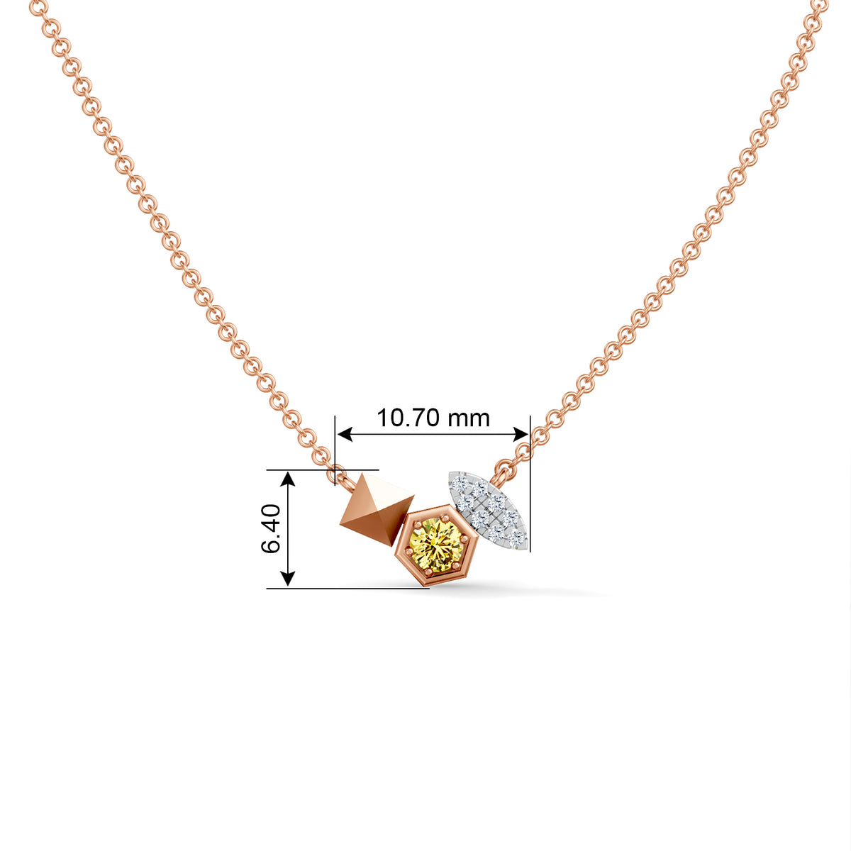 Gem Pop Golden Hexa Luminous Geometric Halo Pendant