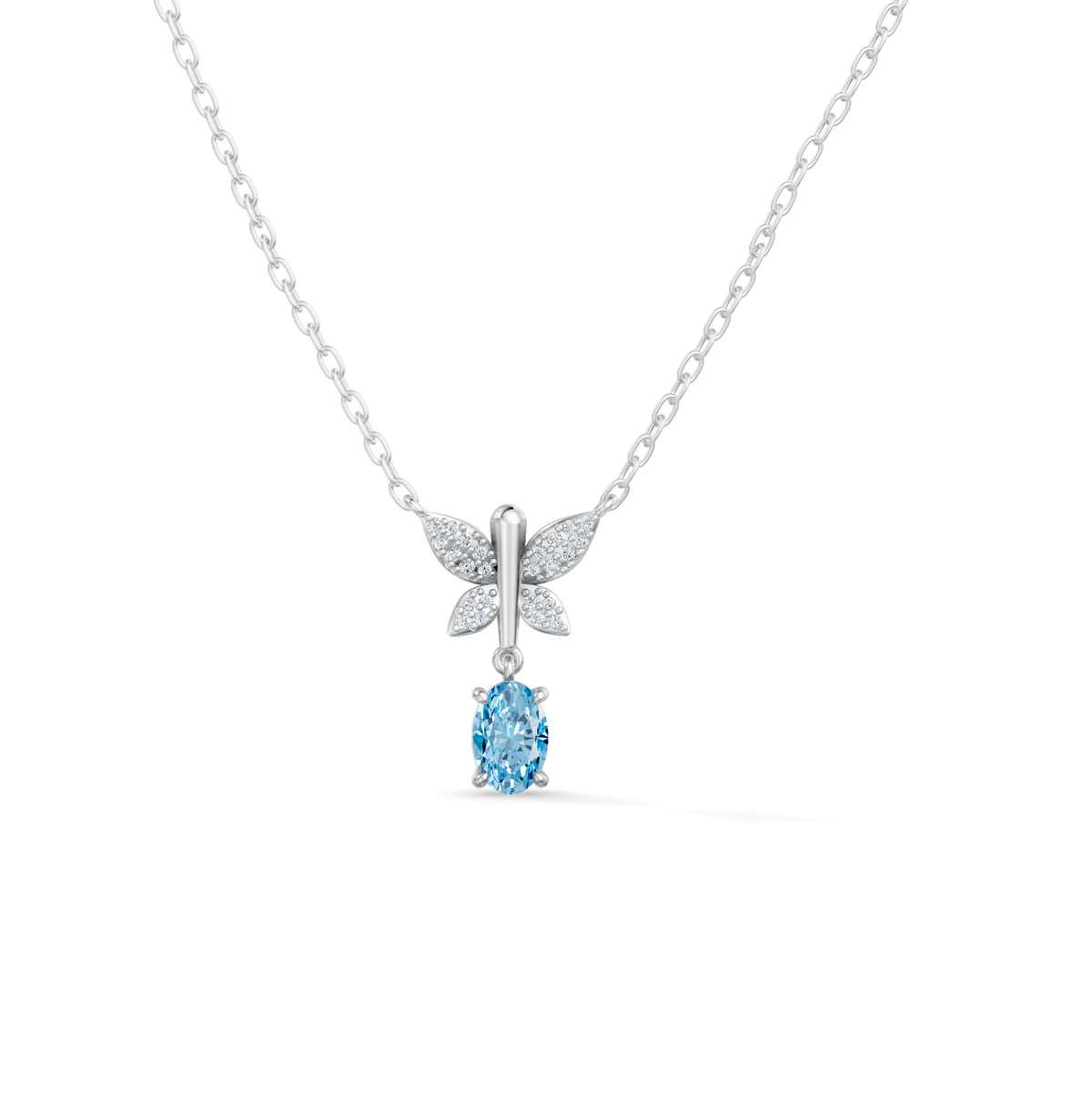 Gem Pop Azure Flutter Pear Drop Pendant
