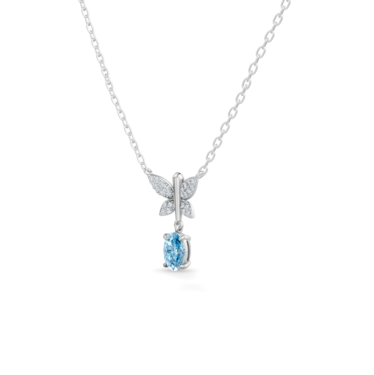 Gem Pop Azure Flutter Pear Drop Pendant