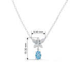 Gem Pop Azure Flutter Pear Drop Pendant
