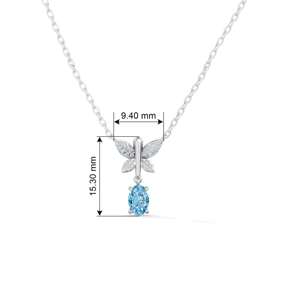 Gem Pop Azure Flutter Pear Drop Pendant