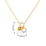 Gem Pop Golden Gleam Linked Hexagon Pendant