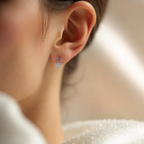 Gem Pop Violet Interlace Curved Loop Studs